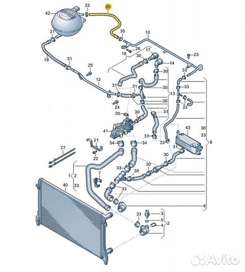 Трубка охлаждающей жидкости Skoda Octavia cwva