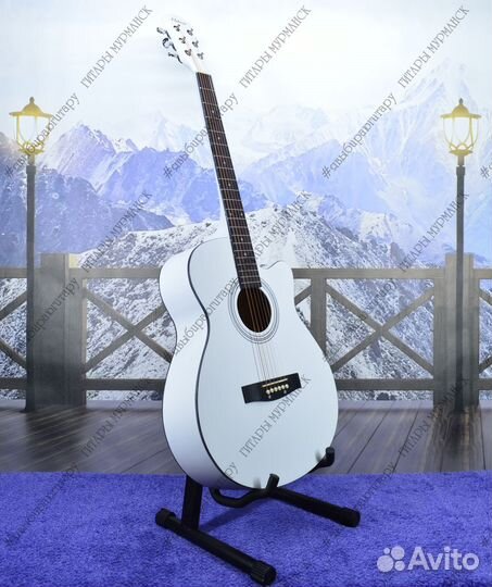 Акустическая гитара (новая) матовая, комплект
