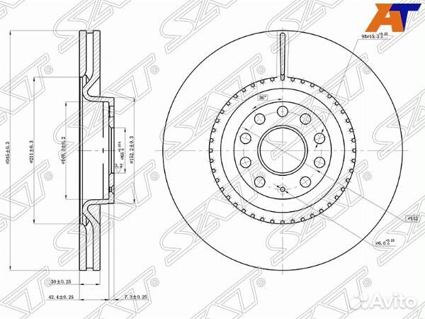 Диск тормозной volkswagen passat