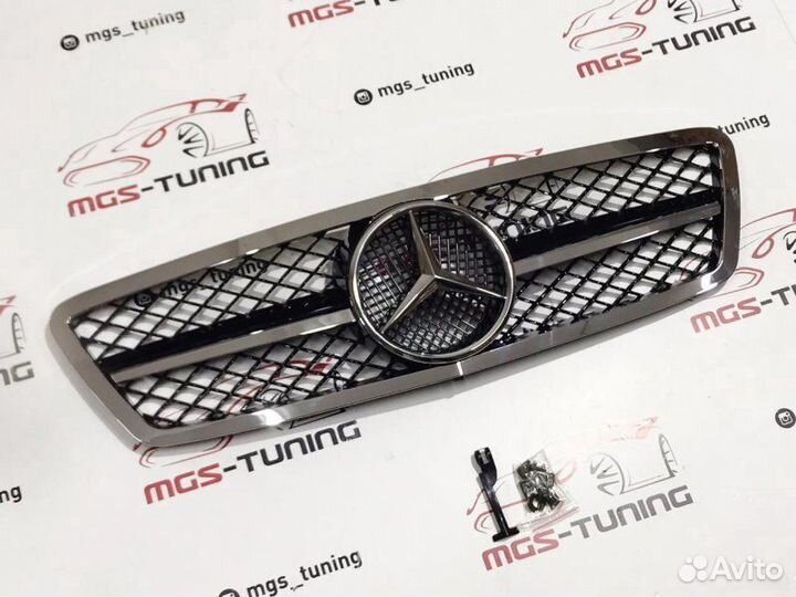 Решетка Mercedes в стиле С63 W203 хром