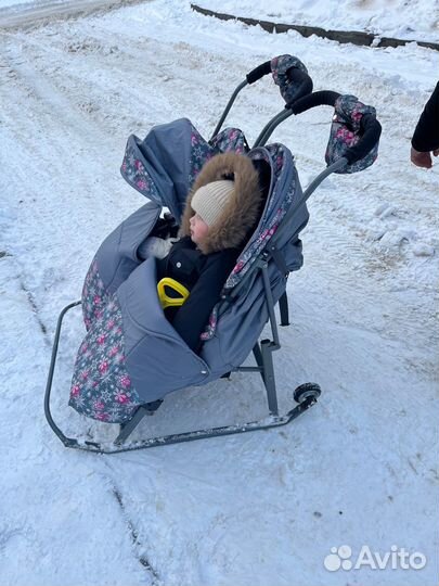 Детские санки коляска бу