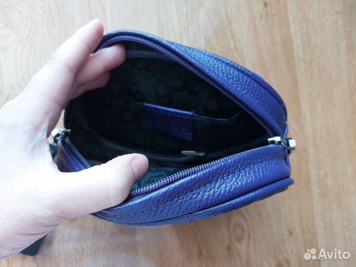 Сумка натуральная кожа поясная