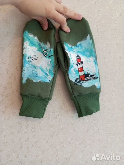 Новые женские варежки Hand made