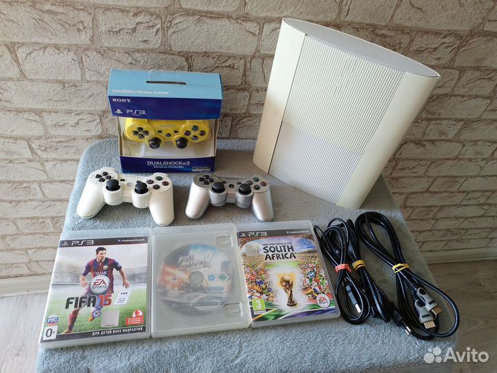 Sony playstation 3 super slim белая 500gb прошитая