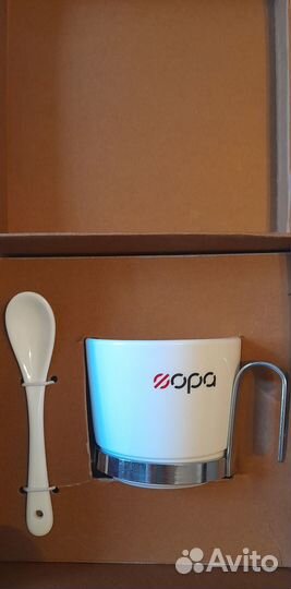 Чашка с ложкой и подставкой