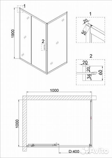 Душ. уголок Niagara 100x100 Хром ng-62-10a-a100