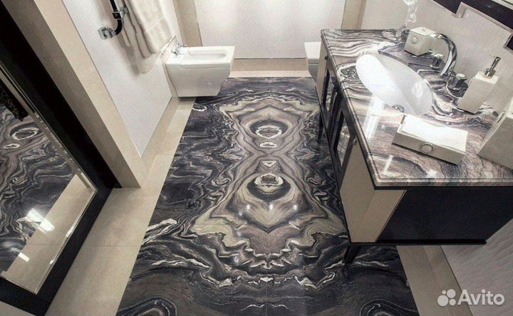 Полы из натурального мрамора, гранита