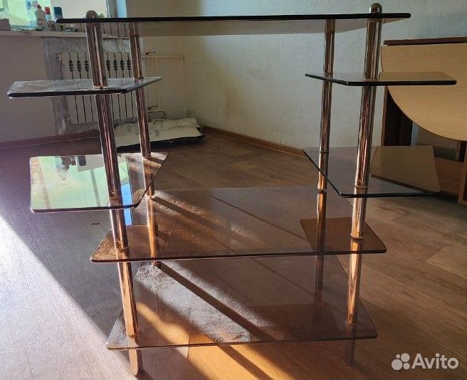 Тумба под тв стеклянная (коленое стекло)