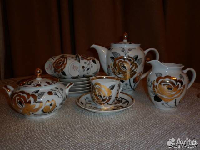 Кофейный сервиз с позолотой, СССР