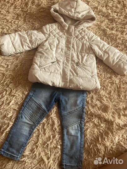 Куртка zara 98 и джинсы 92