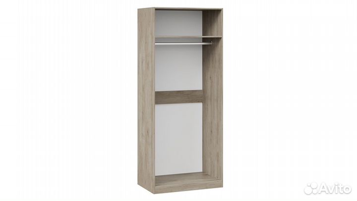 Шкаф для одежды с 1 глухой и 1 зеркальной дверями