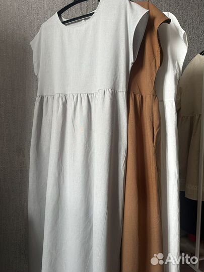 Платья хлопок лен