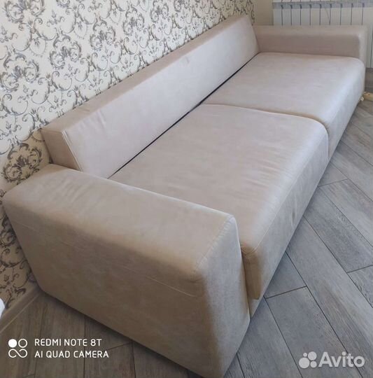 Диван-кровать из замши