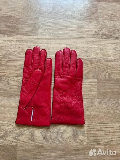 Перчатки женские кожаные новые размер 6 3/4
