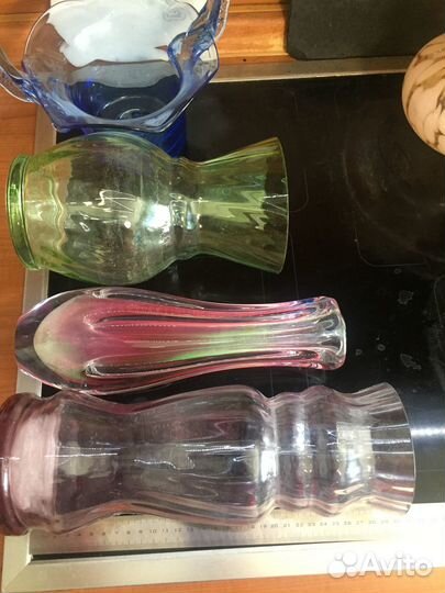 Вазы, графины Цветное стекло, СССР, хрусталь, лзхс