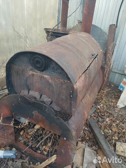 Печка на улице для варки корма скотине