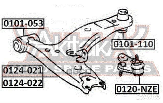 Рычаг передний правый 0124021 asva