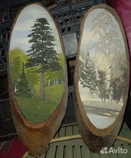 Картина на спиле дерева