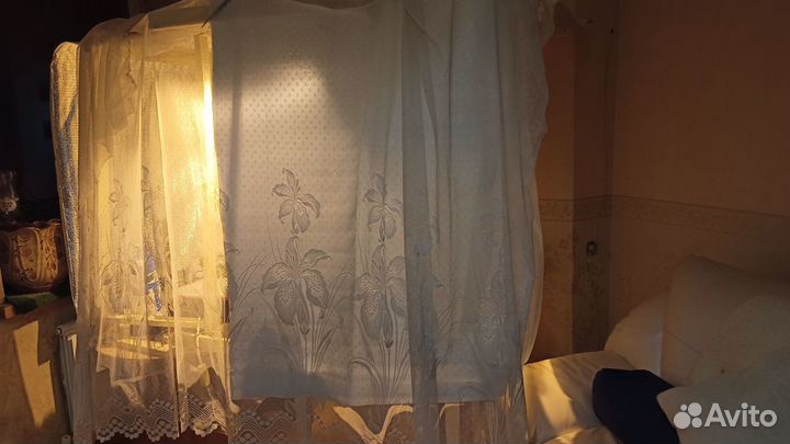 Тюль, ширина 280 см, высота 200 см.Ирисы.Красотища