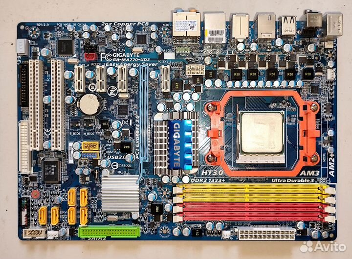 Материнская плата Gigabyte GA-MA770-UD3, процессор