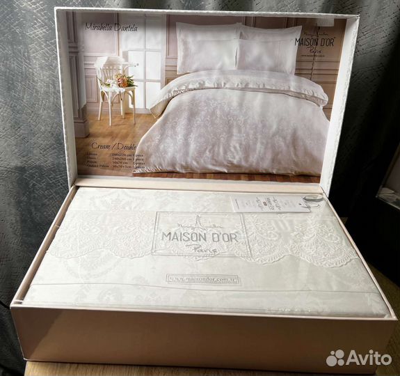 Maison D'or постельное бельё Евро Кремовый