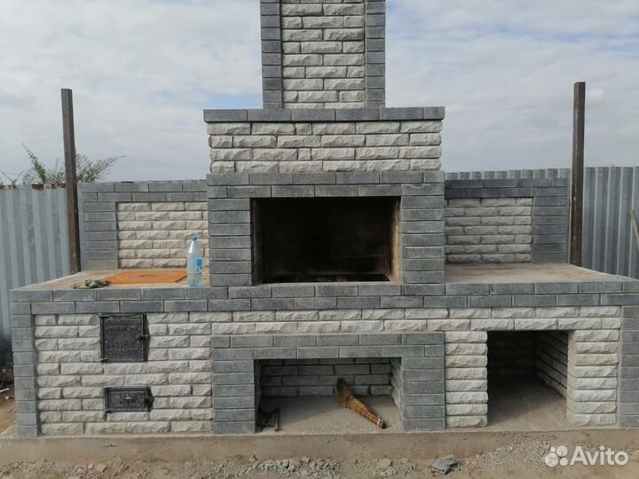 Печи камины барбекю из кирпича