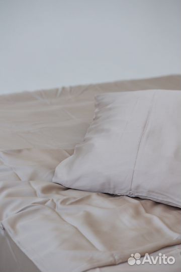 Тенсель latte постельное белье на резинке