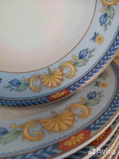 Фарфоровые тарелки (глуб.) 6 штук Богемия Leander