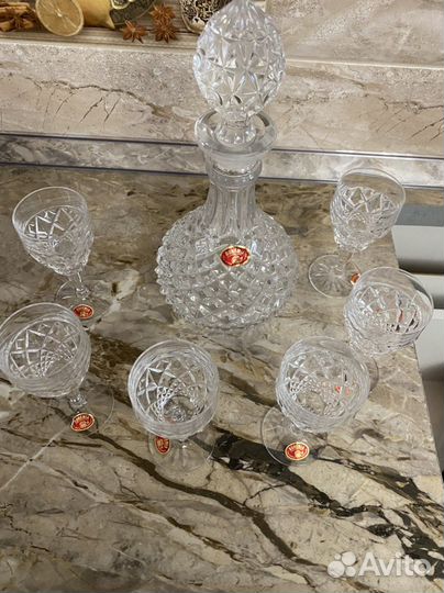 Штоф графин хрустальный,производство Чехия Богемия