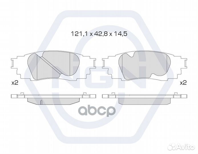 Колодки тормозные дисковые керамические зад
