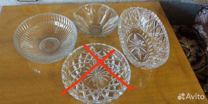 Граненые стаканы,салатники и сахарницы времён СССР