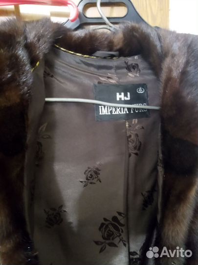 Шуба норковая с капюшоном 44