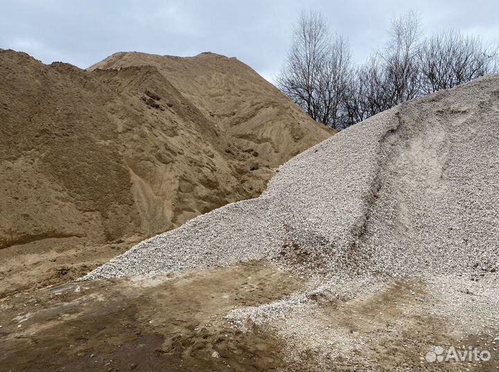 Песок, щебень