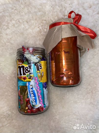 Подарок, банка со сладостями, банка конфет