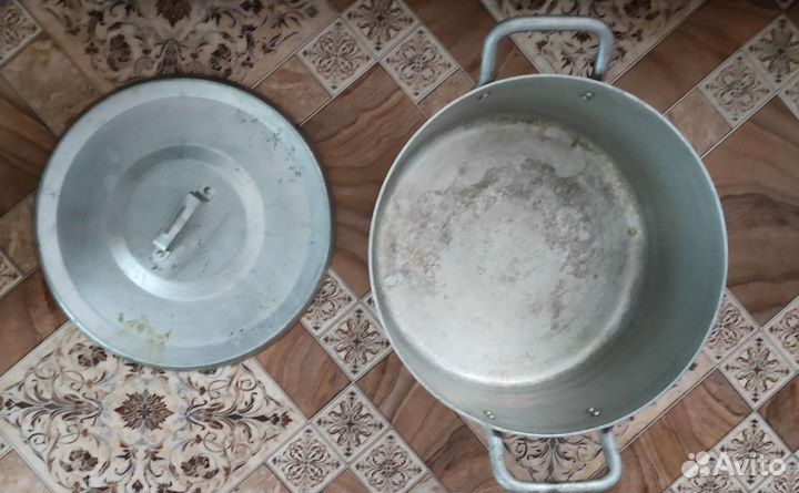 Кастрюля алюминиевая СССР. 3.5л,4.5л,6л.20л.эмаль