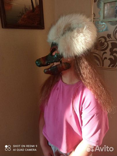 Маска раптора папье маше