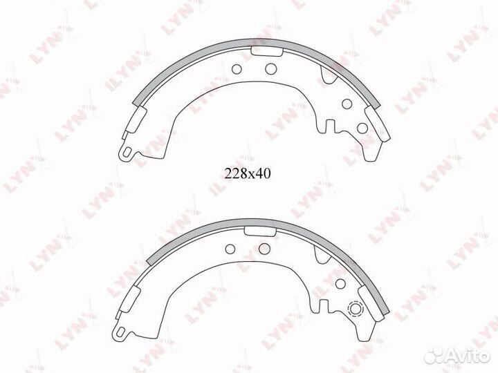 Колодки барабанные lynxauto BS-7507
