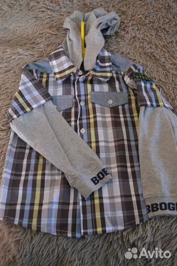 Рубашка в клетку детская