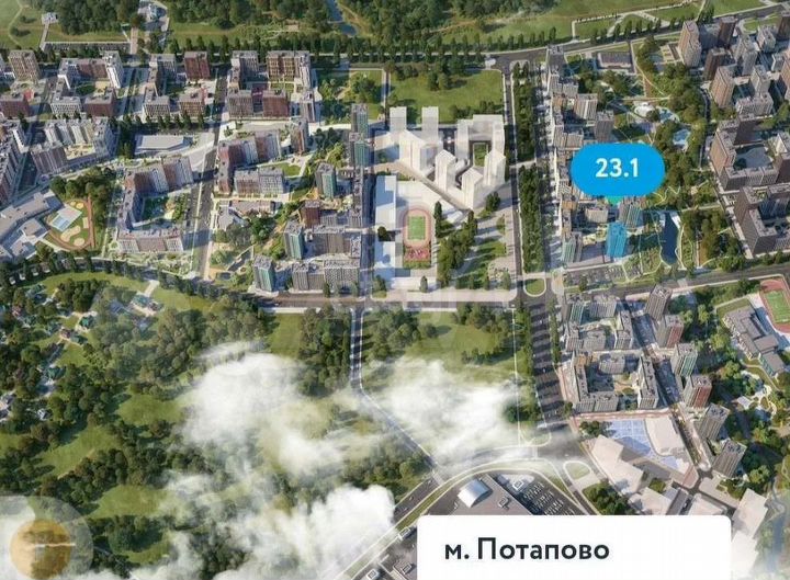 Квартира-студия, 24,7 м², 4/16 эт.