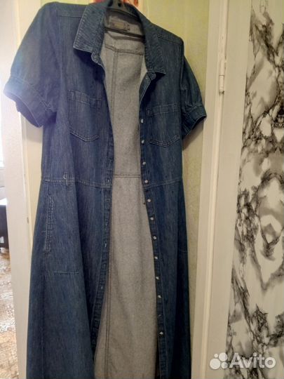 Плащ джинсовый женский 48 50