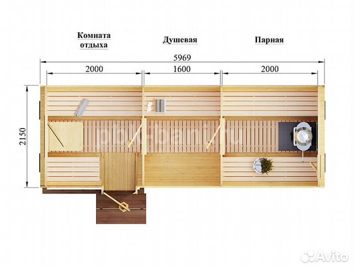 Баня бочка Наталья 6м