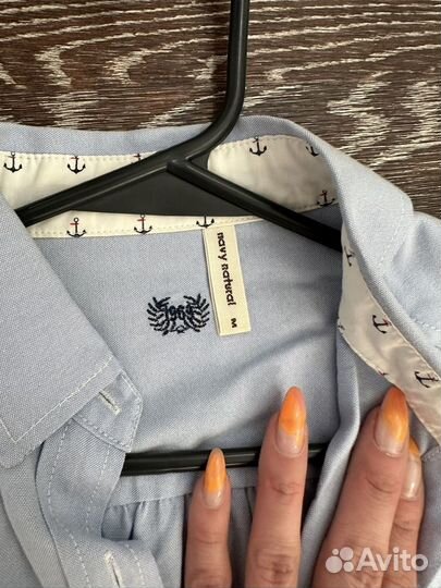 Рубашка женская 42 44 голубая