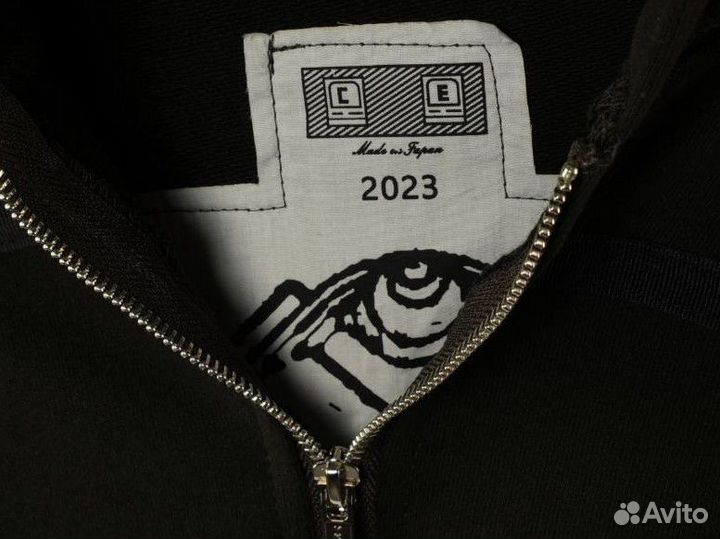 Зип худи Cav Empt с лентой тёмное