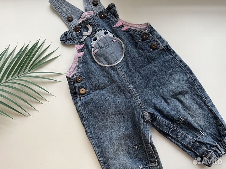 Джинсовый комбинезон для девочки 6 9 месяцев