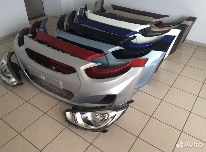 Бампер передний Hyundai Solaris 2010-2014