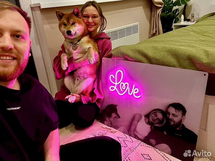 Портрет по фото с подсветкой