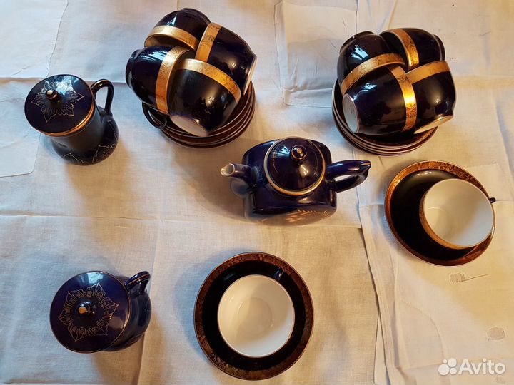 Лфз Сервиз кобальтовый 13 предметов