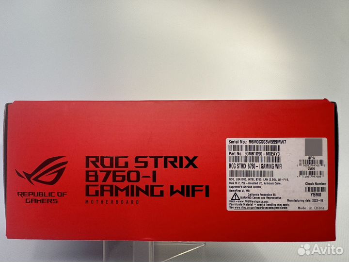 Материнская плата asus ROG strix B760-I gaming wif