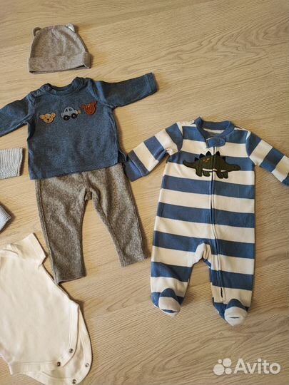 Пакет вещей для мальчика 3 м 56-62 Next, Carters