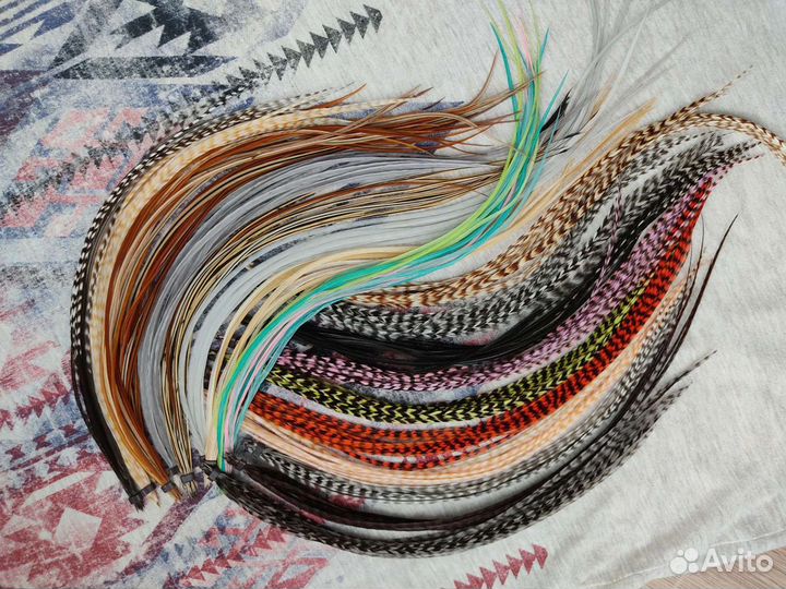 Перья в волосы наращивание перьев